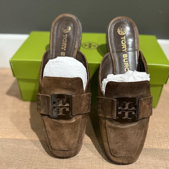 EUC | Tory Burch | Suede Chocolate Brown Mules | $100 - Picture 3 of 8